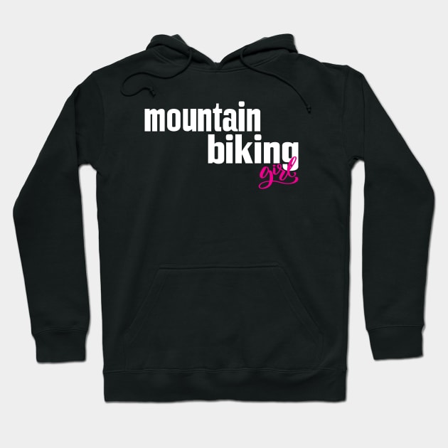 Mountain Biking Girl Hoodie by ProjectX23Red